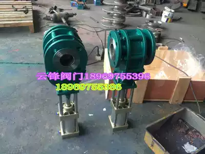 Z644TC pneumatic ceramic double gate valve Z644HC-10 flange discharge valve double gate feed valve