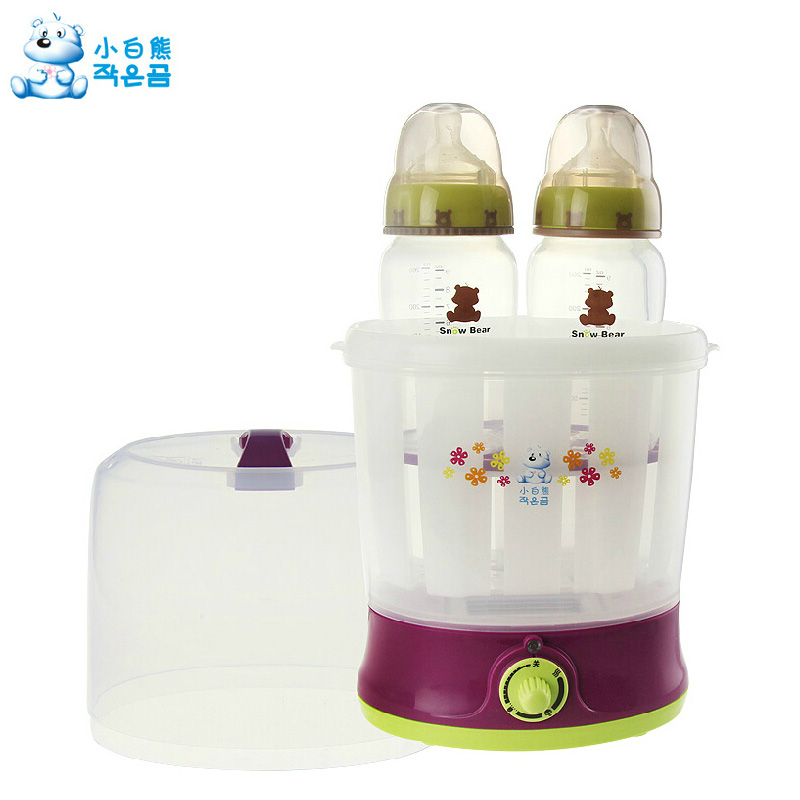 小白熊 暖奶器 双瓶温奶器智能恒温消毒器多功能热奶器0809