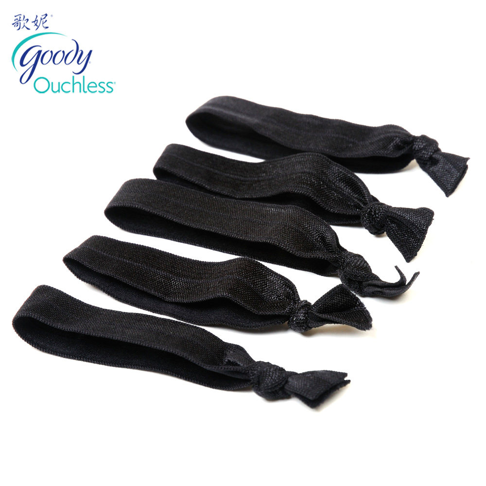 美国Goody歌妮发饰打结发圈 手环 宽皮筋 手绳 无痕发绳 5条装