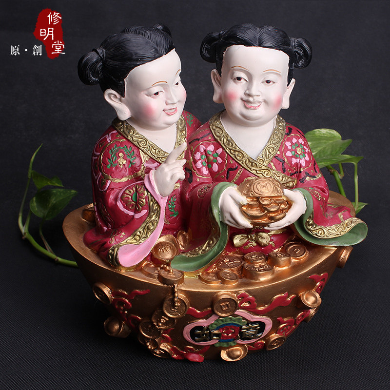 修明堂 李居明和合二仙 和合姻缘二仙增运 催旺姻缘夫妻运万事合