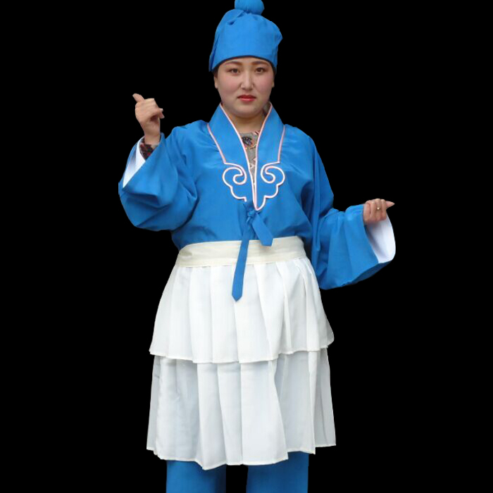 Drama Clothing Opera Tea Clothes Dress Peking Opera Yu Opera The More Dramatic Ugly Corner Doll Clothes Martial Arts Groom Costume Stage Supplies