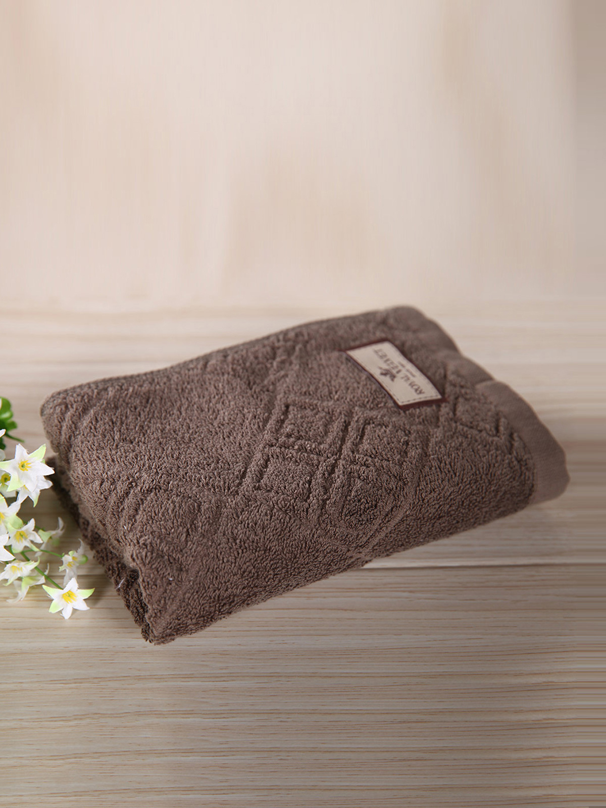 ROYAL VELVET|咖啡色菱形格提花毛巾