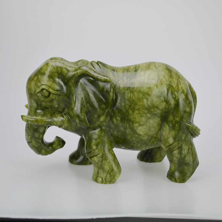 Natural Jade Jade Jade Jade Jade Elephant Living Room Swing home Residence Ornament Wedding Creative Gift Craft Gifts Swing Accessories