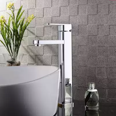 Basin kitchen faucet 360 degree universal height hot and cold washbasin rotating single hole all-copper valve body faucet