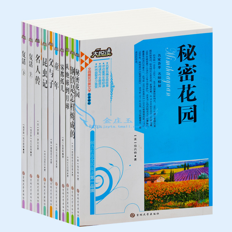 全新正版 10册套装 秘密花园 童年 雾都孤儿 名人传 青少年必读世界经典文学名著小说 学生必读课外名著8-9-10-11-12-13-14-15岁