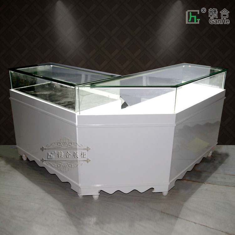 New Paint Display Cabinet Corner Cabinet Glass Jewelry Display