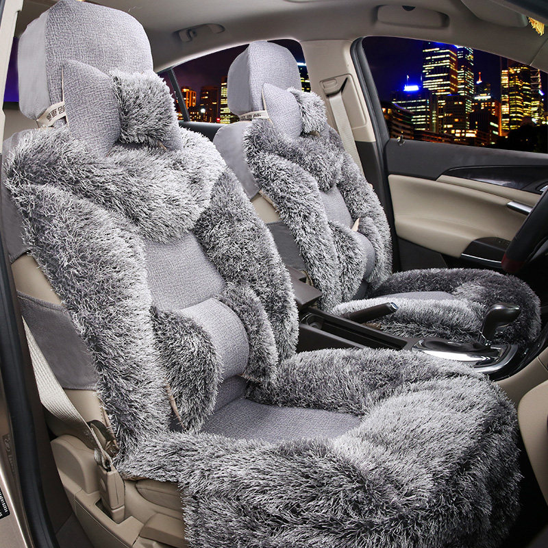 新款冬季汽车座垫本田CRV杰德思铂睿XRV长毛绒加厚坐垫全包围座垫