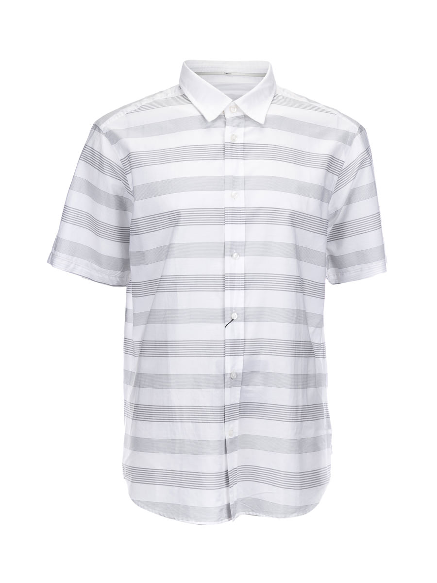 ZEGNA SPORT 拼色条纹短袖衬衫