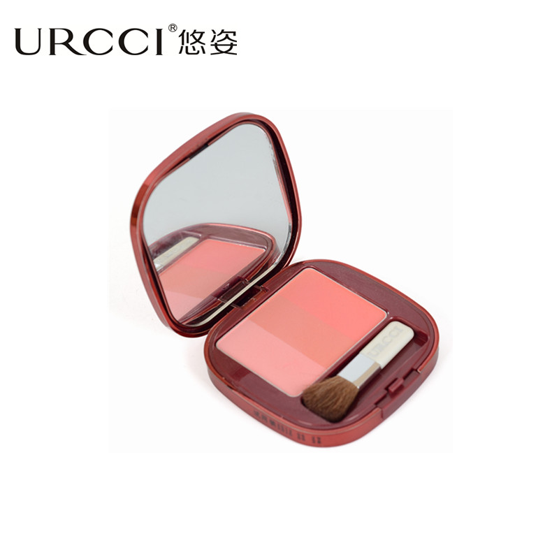 URCCI/悠姿悠姿锐红丝绒润彩胭脂修容腮红伸缩便携带刷子专柜正品