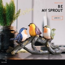 American creative home decorations ornaments wine cabinet living room model room crafts office nuts bird furnishings