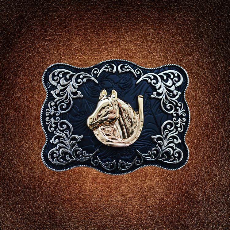 Western cowboy buckle belt buckle Cowboy buckle buckle Western equipment man-in-one harness