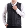 Áo vest trung niên cha mùa thu và mùa đông mới dày nam trung niên vest vest ấm áp xuống áo vest cotton áo ba lỗ nam đẹp