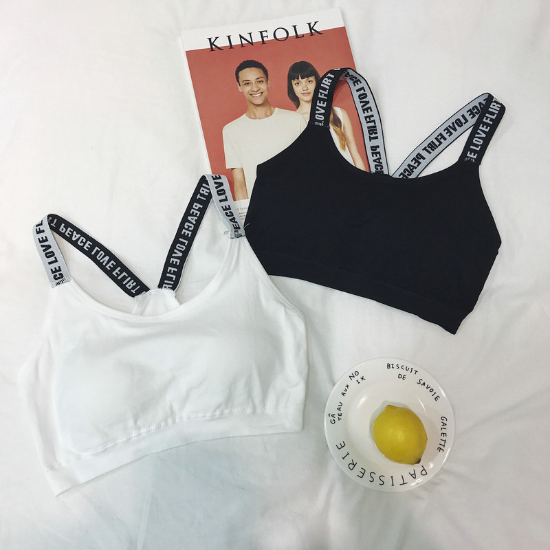 EKOOL 超级火的一款运动字母抹胸夏季百搭弹力文胸女