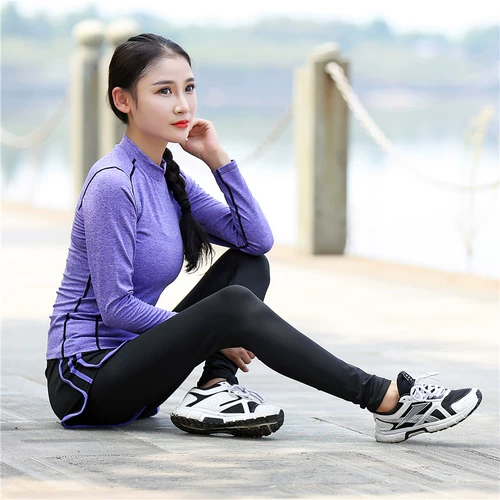 巴奇旋风 Лонгслив, одежда для йоги, осенний демисезонный комплект для спортзала, по фигуре