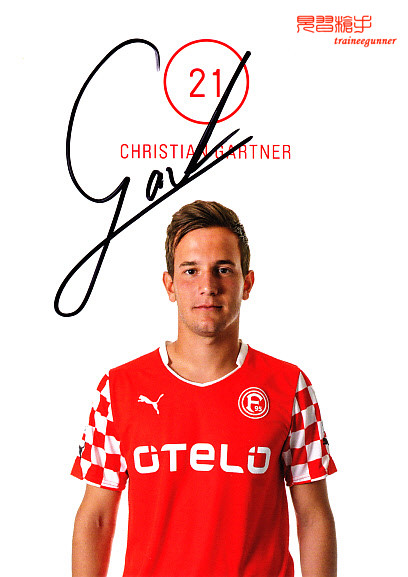 Gartner Düsseldorf's 2014-15 season pro-pen signature official card