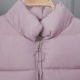 Bánh mì quần áo ngắn cotton vest nữ mùa đông mới đứng cổ áo màu rắn Phiên bản Hàn Quốc của áo vest nữ xuống