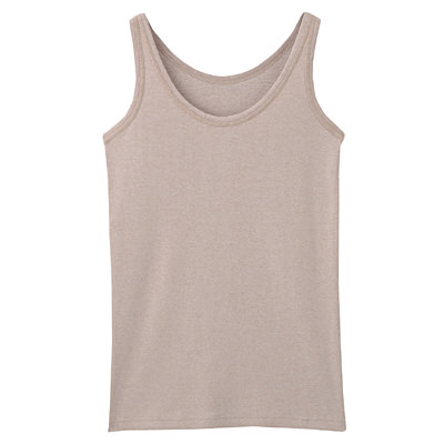 无印良品MUJI 女式 棉_天然染色罗纹无袖衫