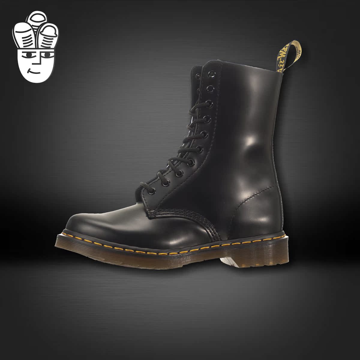 Dr. Martens 1490 W 女子高帮潮鞋 纯色马丁靴