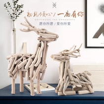 Creative elk ornaments living room TV cabinet office desktop decorations shop window shooting props Zen furnishings