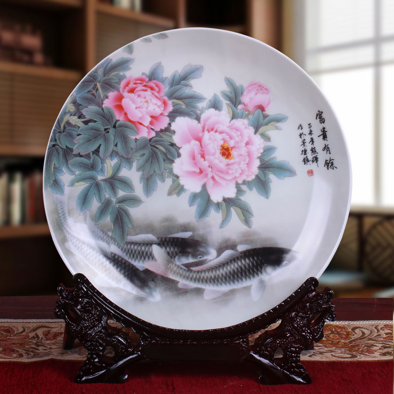 Jingdezhen ceramics well - off hang dish decorated sat dish sitting room of I and contracted style home furnishing articles