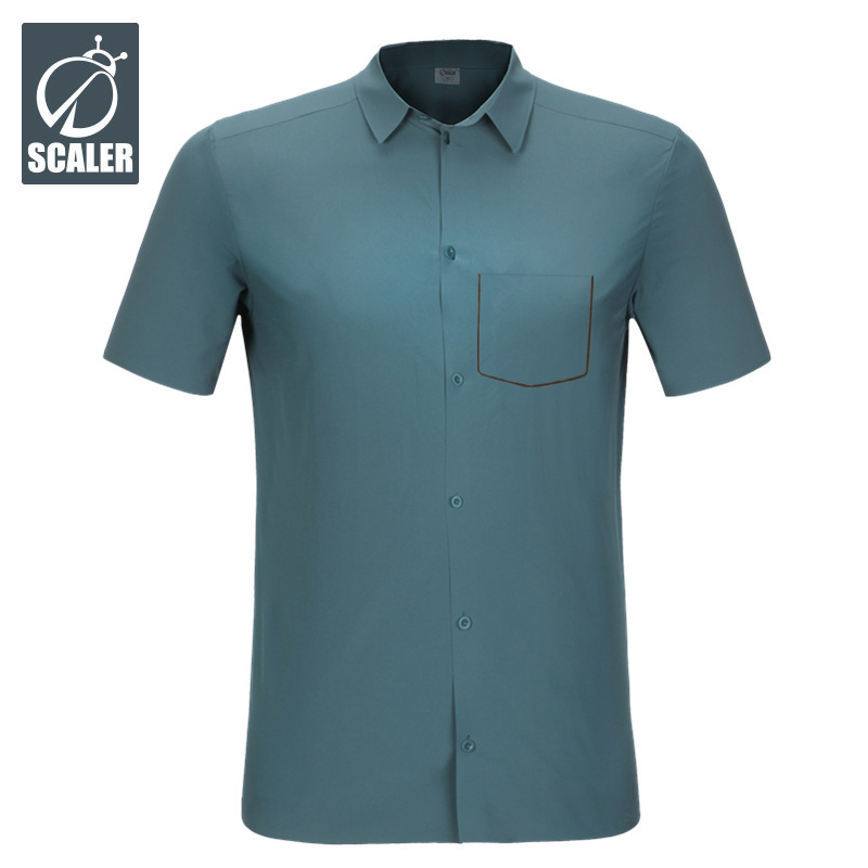 SCALER SCALER outdoor men Business Leisure quick-drying omnidirectional stretch shirt short sleeve shirt F8111869