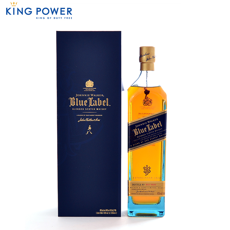 王权免税正品 Johnnie Walker尊尼获加 蓝牌 蓝方威士忌1000ML