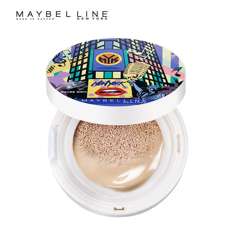 【天猫超市】Maybelline/美宝莲气垫bb霜 巨遮瑕 轻薄裸妆滋润