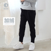 Children's Cashmere Pants Winter Korean Children's Wear Men's and Women's Pants Small Foot Pants Baby Thickened Foot Pants