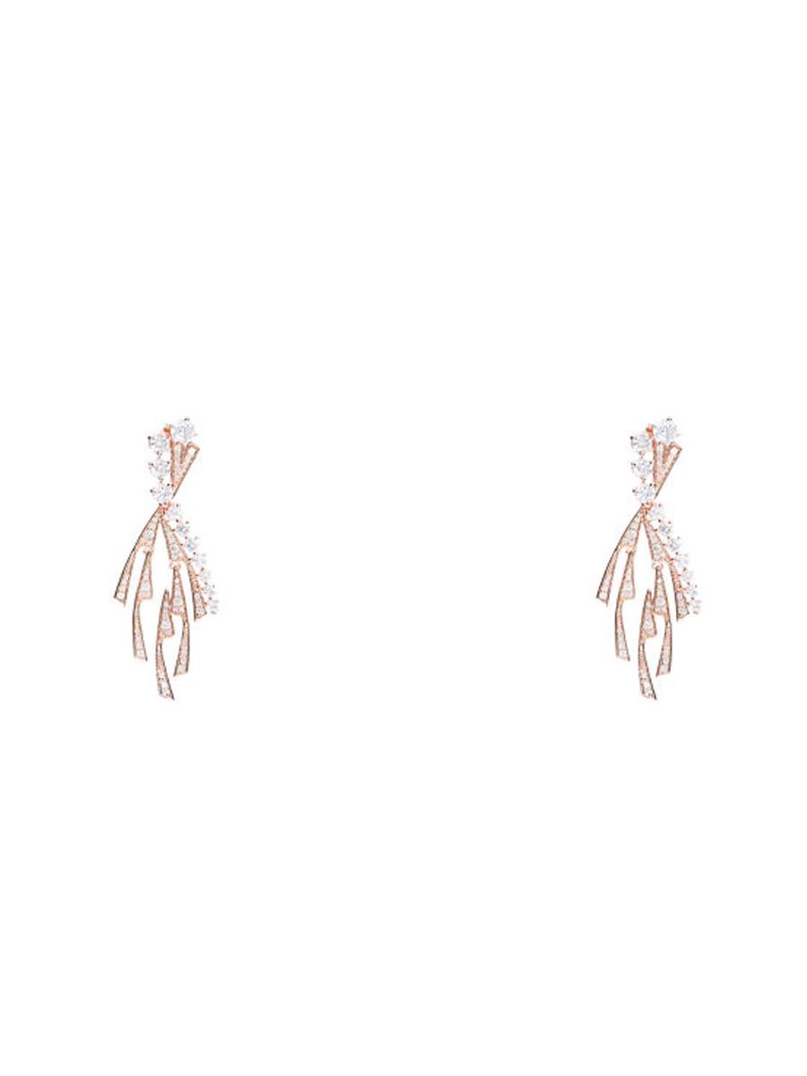 viva 皇室炫雅系列高圆圆同款18K镀彩金白金镶钻耳环