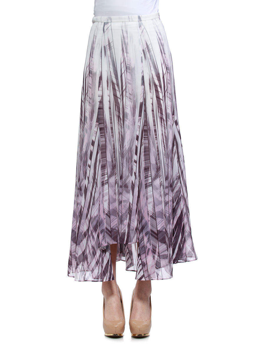 THEOPHILE 粉白色立体印花长裙