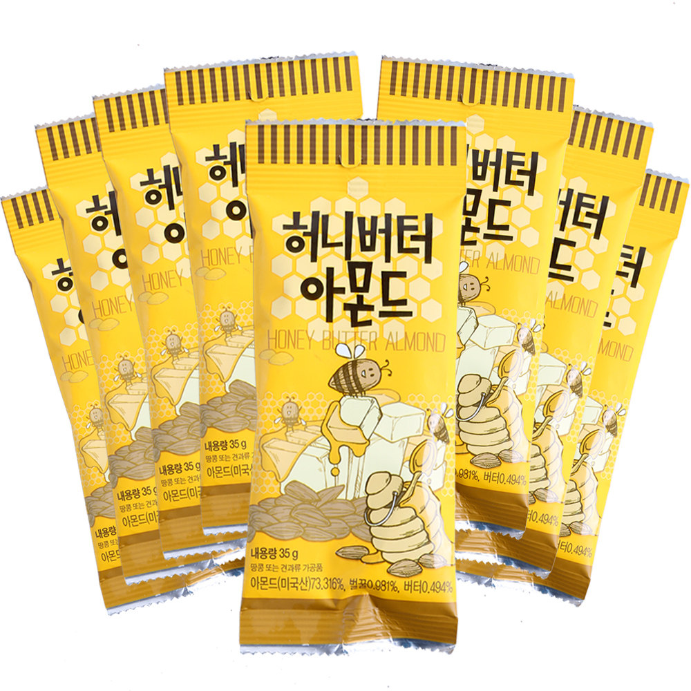 【天猫超市】韩国进口gilim蜂蜜黄油扁桃仁280g 杏仁口味35g*8袋