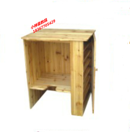 Kindergarten Tea Water Bucket Children's log opening cup holder solid wood with door double with insulated mouth cup holder mouth cup holder