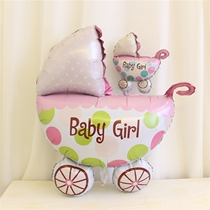 New large stroller aluminum film balloon baby 100 days birthday party decoration birthday balloon