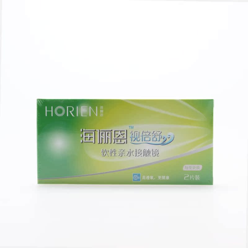 仔仔海俪恩透明近视隐形眼镜视倍舒薄边无感 舒适季抛 2片装