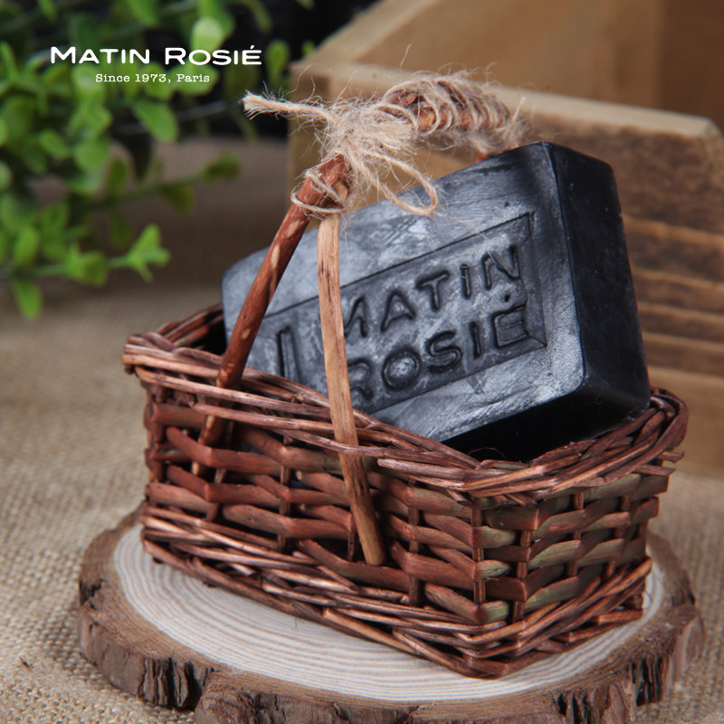 法国竹炭手工皂去黑头控油提亮肤色天然洗脸精油洁面皂