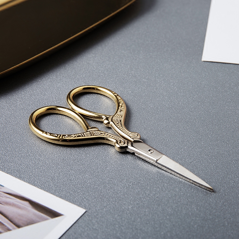 Mi Lifeng Things retro small scissors gold hand cut portable golden small number of scissors line head shears mini scissors