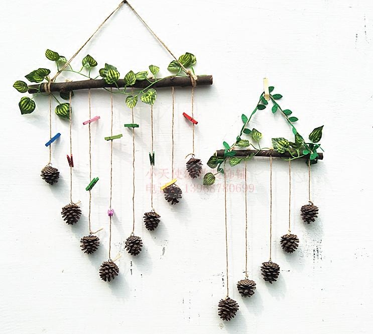 Kindergarten Handmade Natural Dry Branches Hanging Ornaments Round