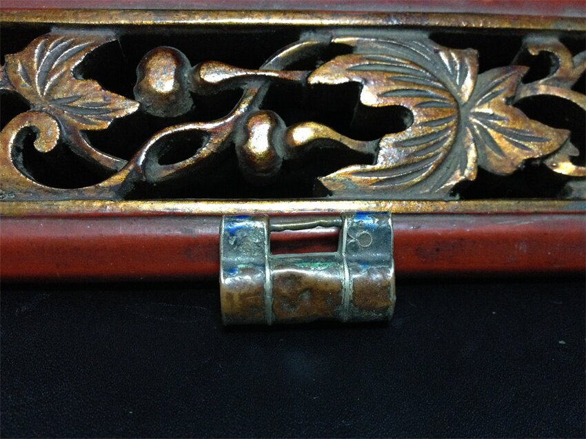 Qing Dynasty Su Gong silver lock