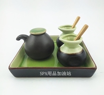 Aromatherapy spa products blending tool tray essential oil pot essential oil bottle combination front desk display