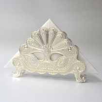 European peacock pattern tissue rack silver-plated metal tissue seat napkin sitting napkin napkin seat home hotel accessories