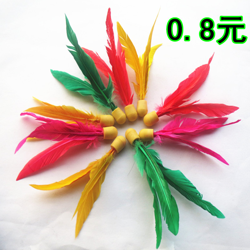 Feather flying ball high elastic board badminton resistant to hit durable color tendon head good elasticity three hair ball badminton wholesale