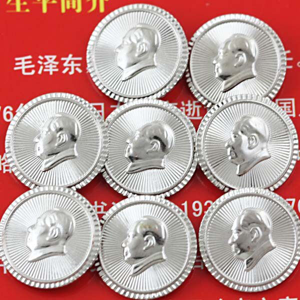 Mao President Like Zhang Mao Avatar Badge Red Collection Pint Chest Badge Wholesale Ruyi Auspicious Gold Plated Silver