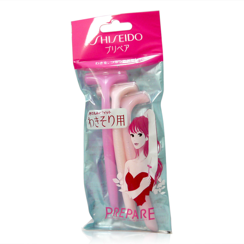 【日本直邮】Shiseido/资生堂PREPARE剃毛刀 腋毛腿毛刮毛刀3支