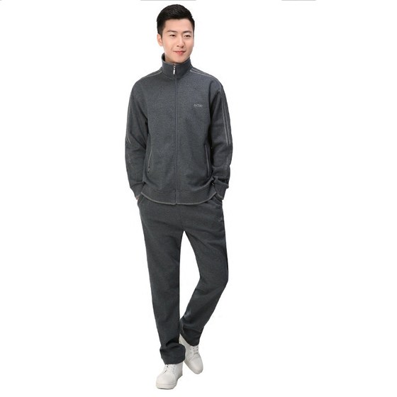 Lumei sportswear suit men's spring and autumn middle-aged and elderly loose casual wear two-piece men's dad autumn suit