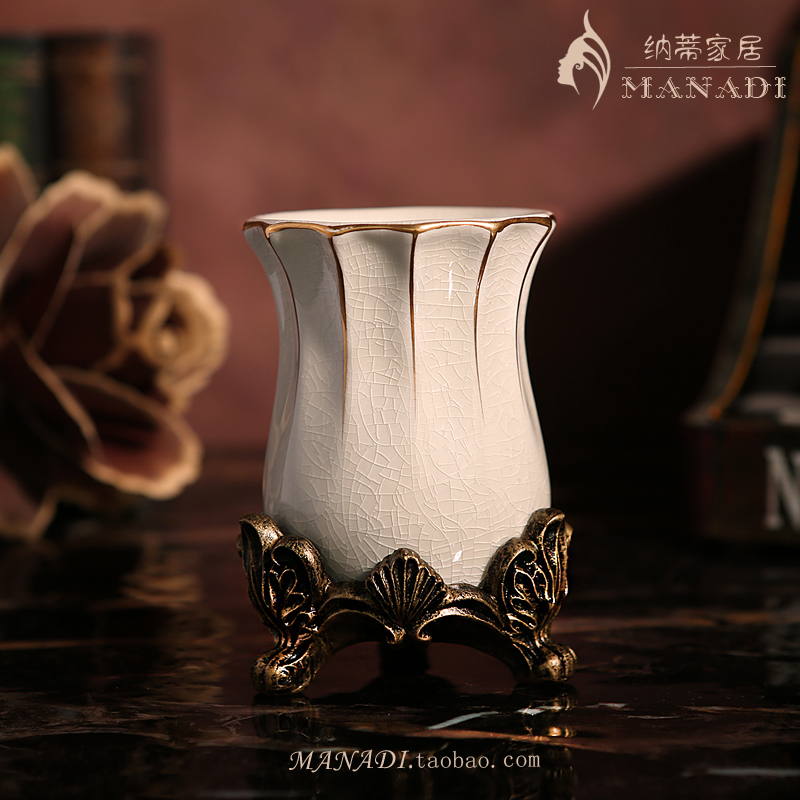 Ceramic Au Style Brief Wash Cup Home Water Glass Bathroom Lovers Toothbrushing Cup Bathroom Tooth Vat Creative Gargle Cup