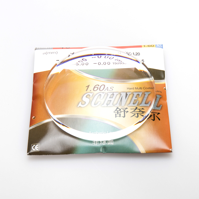 韩国大明舒奈尔1.60超薄 非球树脂近视眼镜片
