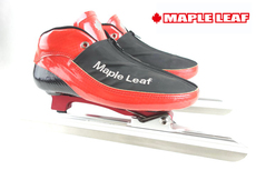 Коньки 源自加拿大枫叶内拉弓脱位冰刀鞋 儿童大道脱位大道冰刀 红鞋白管