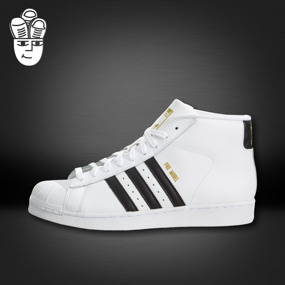 Adidas Pro Model 三叶草男子经典高帮板鞋 贝壳头 运动休闲鞋