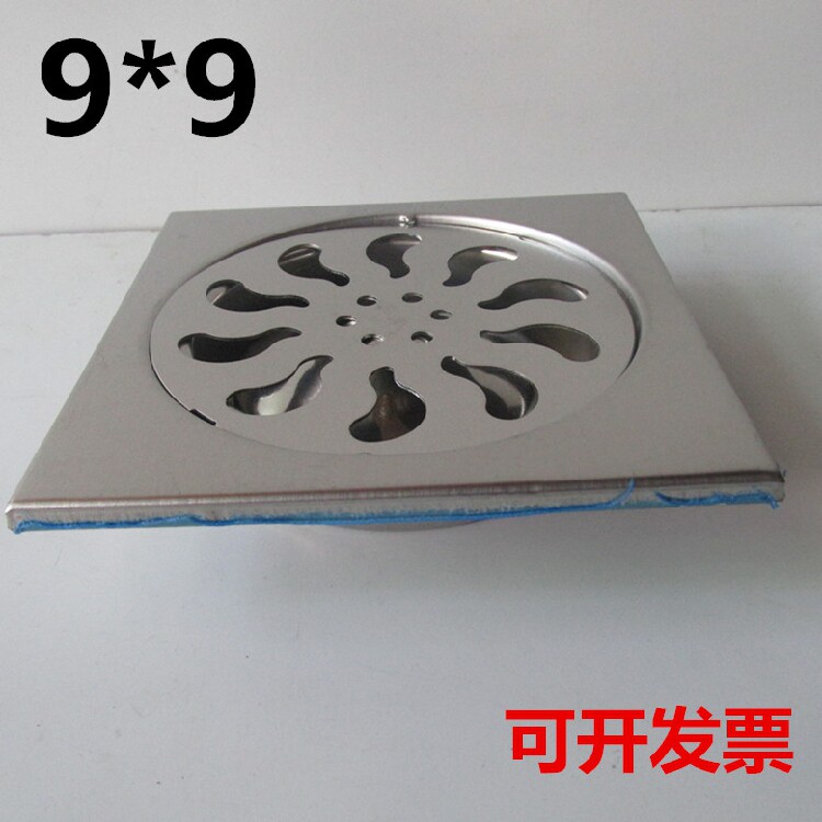Stainless steel floor drain 3-inch deodorant anti-bug floor drain core Makeup Room Balcony filter rack 90mm * 90mm