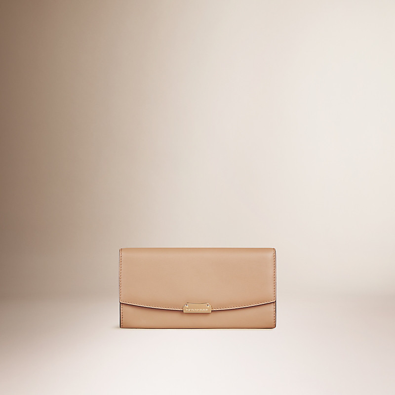 BURBERRY/博柏利光泽小牛皮长款钱夹 39927331